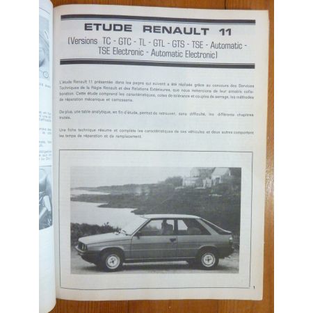 R11 -84 Revue Technique RENAULT