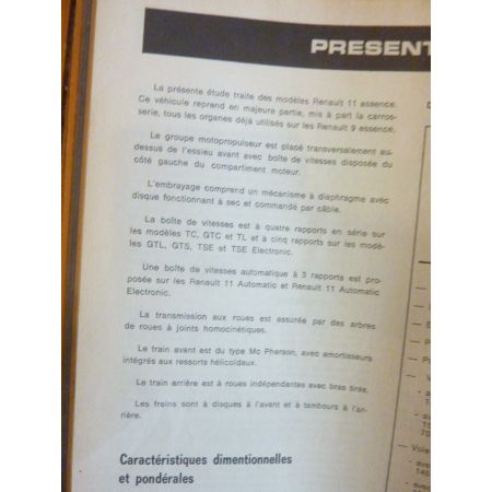 R11 -84 Revue Technique RENAULT