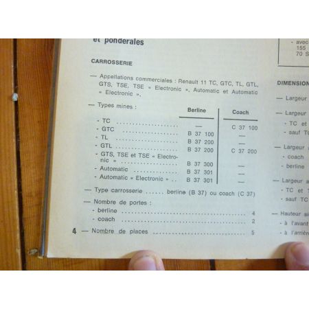 R11 -84 Revue Technique RENAULT