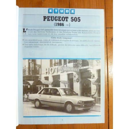 505 86- Revue Technique Peugeot