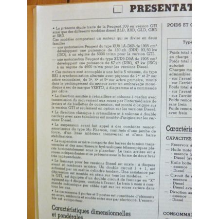 309 GTI Revue Technique Peugeot