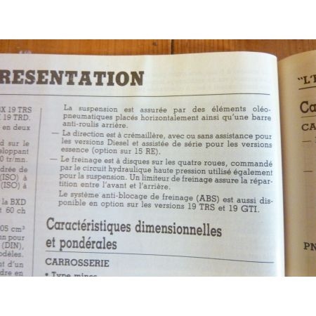 BX15 BX19 87- Revue Technique CITROEN