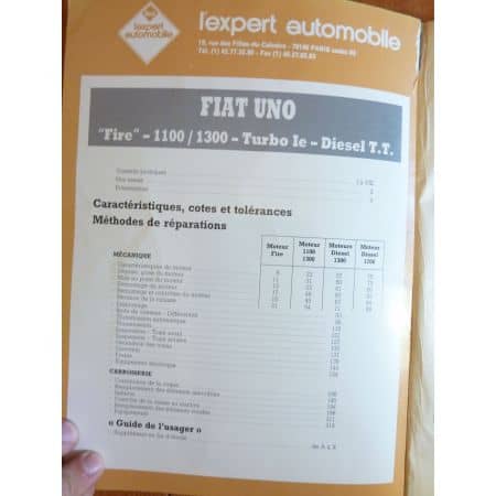 Uno-89 Revue Technique FIAT