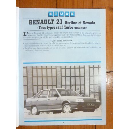 R21 -89 Revue Technique RENAULT
