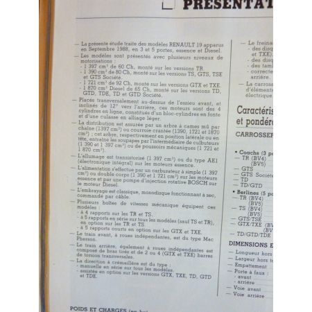 R19 Revue Technique RENAULT