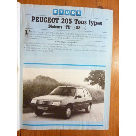 205 Ess 88- Revue Technique Peugeot