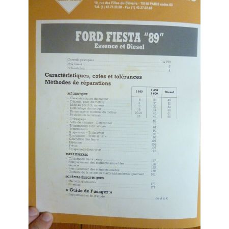Fiesta 89 92- Revue Technique FORD