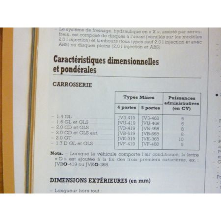 Vectra Revue Technique OPEL