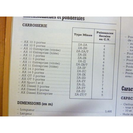 AX 92-- Revue Technique CITROEN