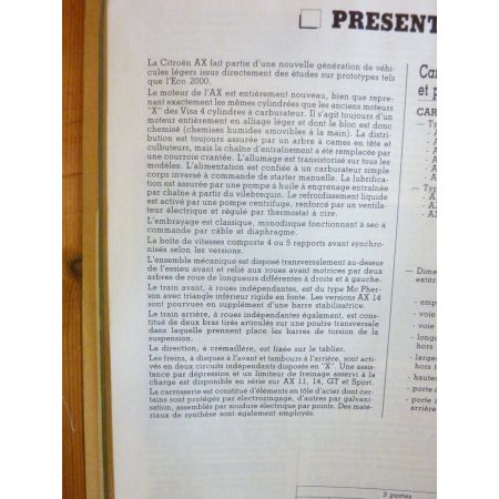 AX  Ess. Revue Technique CITROEN