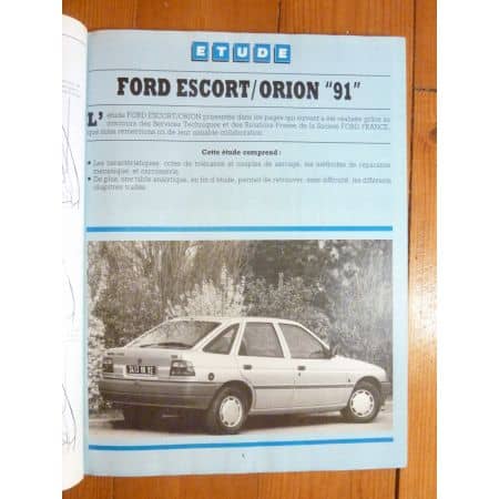 Escort Orion 91 Revue Technique FORD