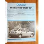 Escort Orion 91 Revue Technique FORD
