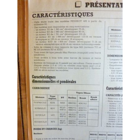 405 93- Revue Technique Peugeot