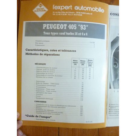 405 93- Revue Technique Peugeot