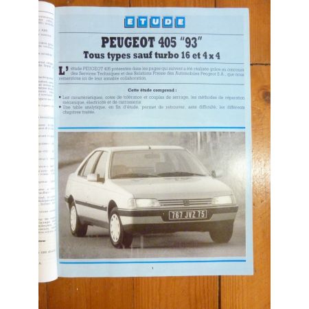 405 93- Revue Technique Peugeot