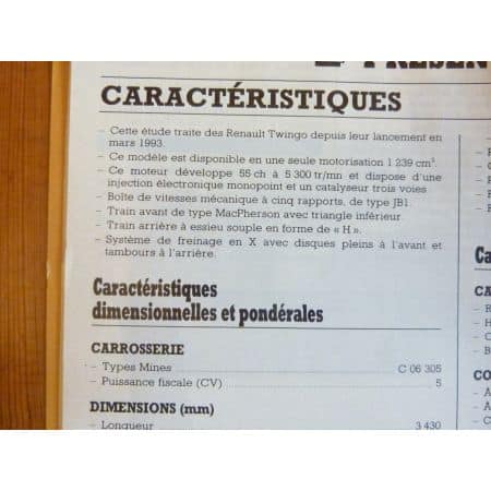 Twingo Revue Technique RENAULT