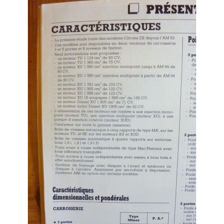 ZX 93. Revue Technique CITROEN