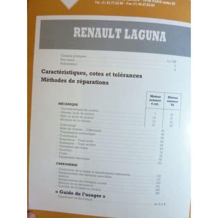 Laguna Ess. Revue Technique RENAULT