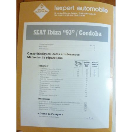 Ibiza 93 - Cordoba Revue Technique SEAT