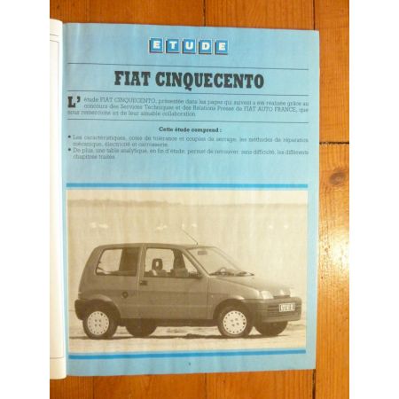 Cinquecento Ess Revue Technique FIAT
