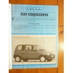 Cinquecento Ess Revue Technique FIAT
