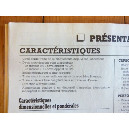 Cinquecento Ess Revue Technique FIAT