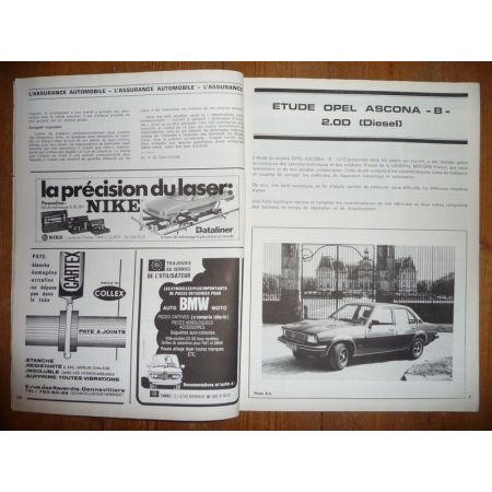 ASCONA B 2.0D Revue Technique Opel