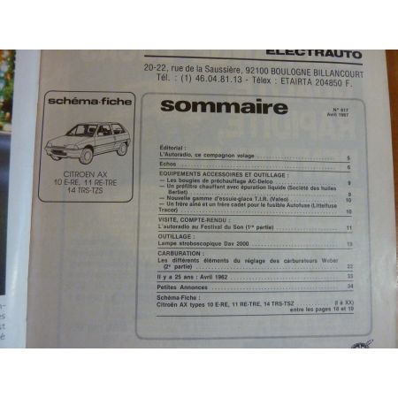 AX Revue Technique Electronic Auto Volt Citroen
