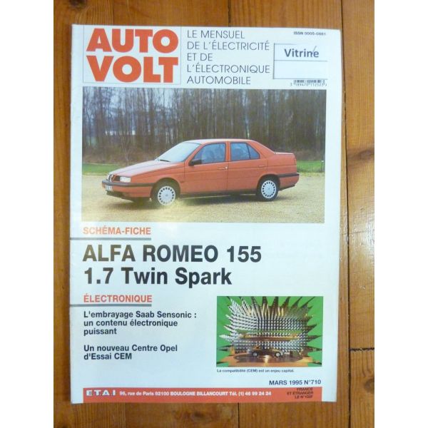 155 Twin-Spark Revue Technique Electronic Auto Volt Alfa Romeo