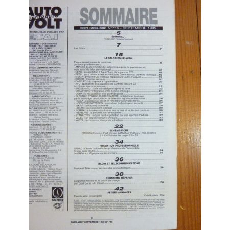 Evasion,Ulysse,Zeta,806 Revue Technique Electronic Auto Volt  Peugeot,Fiat,Citroen,Lancia