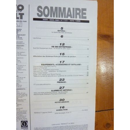 Laguna 2.2D Revue Technique Electronic Auto Volt Renault