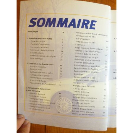 Gd Punto Revue Connaitre entretenir Fiat