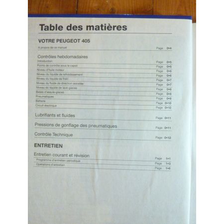 405 Die Revue Technique Haynes Peugeot