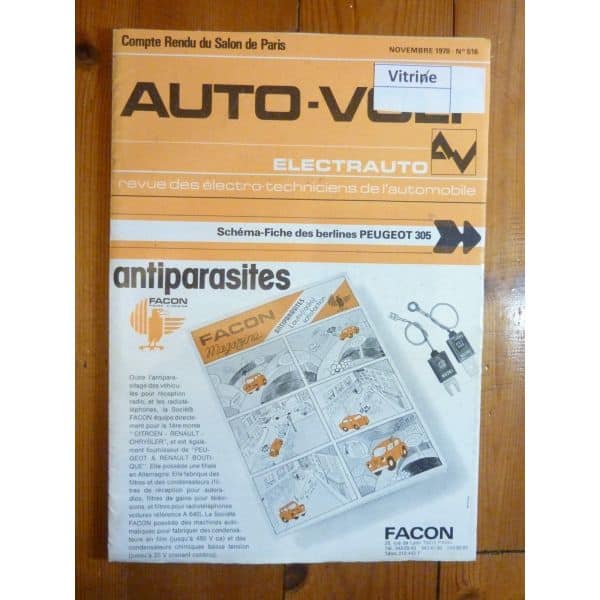 305 Revue Technique Electronic Auto Volt Peugeot