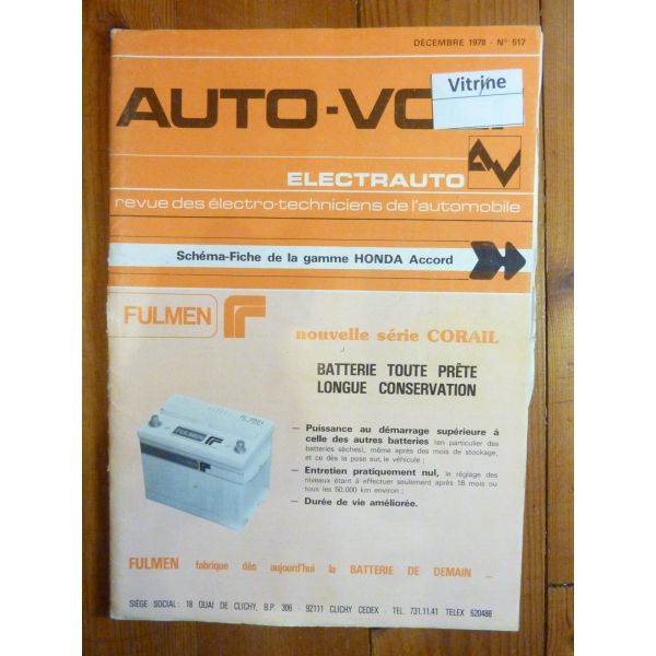 Accord Revue Technique Electronic Auto Volt Honda