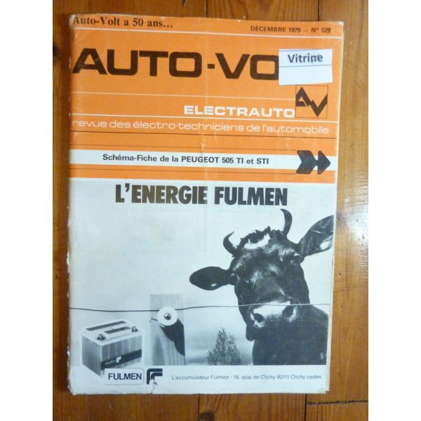 505 TI STI Revue Technique Electronic Auto Volt Peugeot