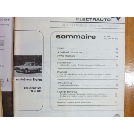 505 TI STI Revue Technique Electronic Auto Volt Peugeot
