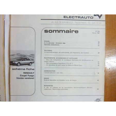 Fuego Revue Technique Electronic Auto Volt Renault