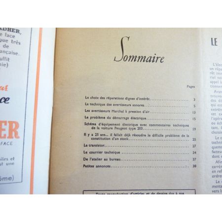 203 Revue Technique Electronic Auto Volt Peugeot
