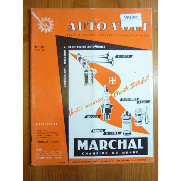 DS19 Revue Technique Electronic Auto Volt Citroen