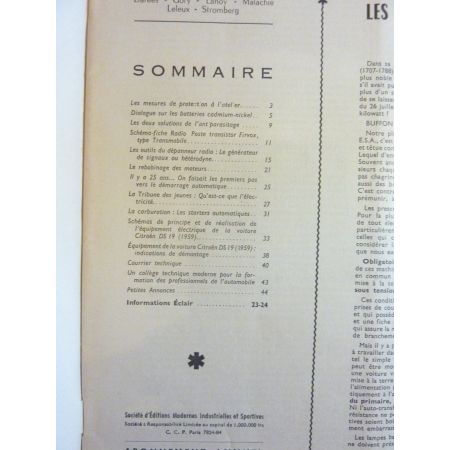 DS19 Revue Technique Electronic Auto Volt Citroen