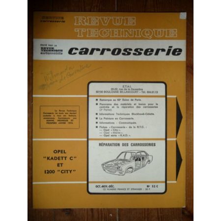 Kadett C City Revue Technique Carrosserie Opel