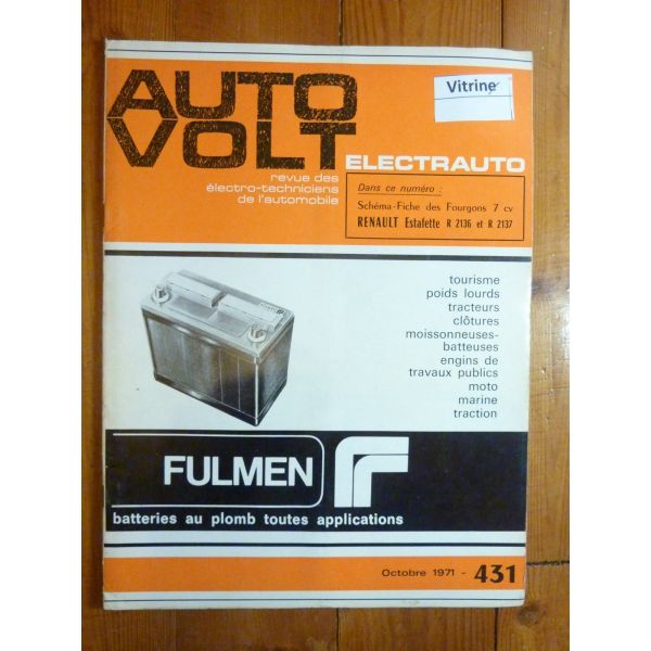 Estafette 2136 2137 Revue Technique Electronic Auto Volt Renault
