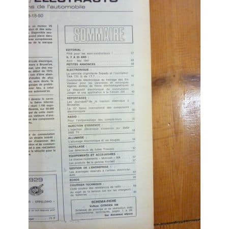 SM Revue Technique Electronic Auto Volt Citroen