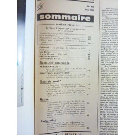 504 Revue Technique Electronic Auto Volt Peugeot