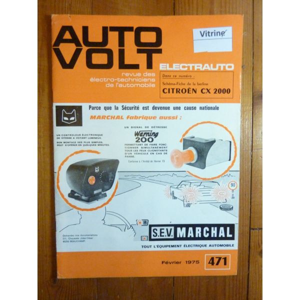 CX 2000 Revue Technique Electronic Auto Volt Citroen