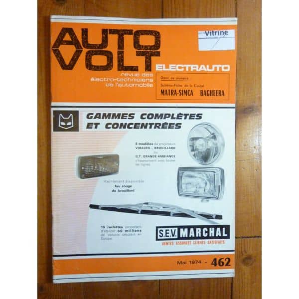 Bagheera Revue Technique Electronic Auto Volt Talbot Simca