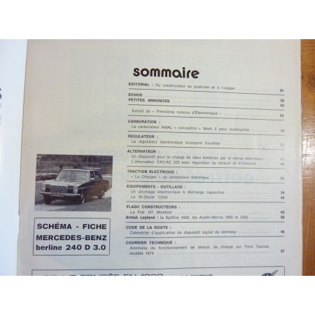 240D 3.0 Revue Technique Electronic Auto Volt Mercedes