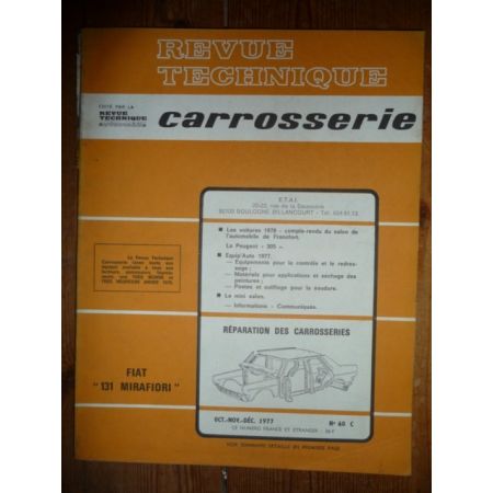 131 MIRAFIORI Revue Technique Carrosserie Fiat