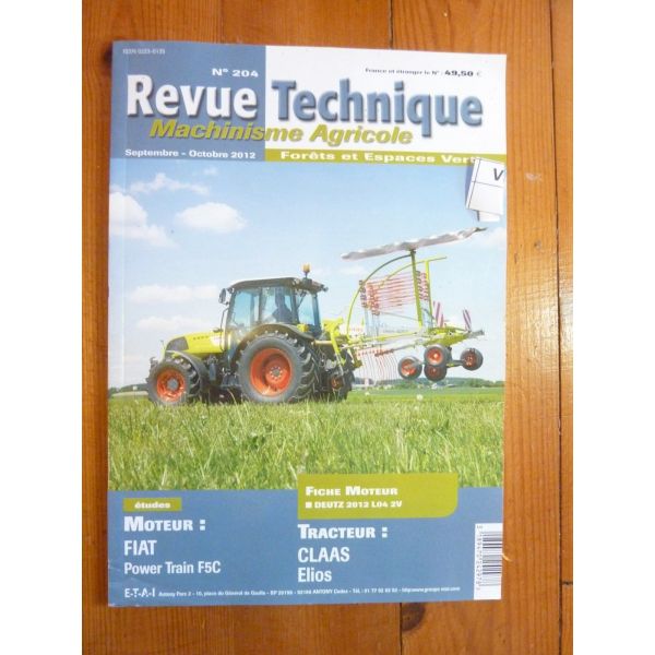 Elios Revue Technique Agricole Claas